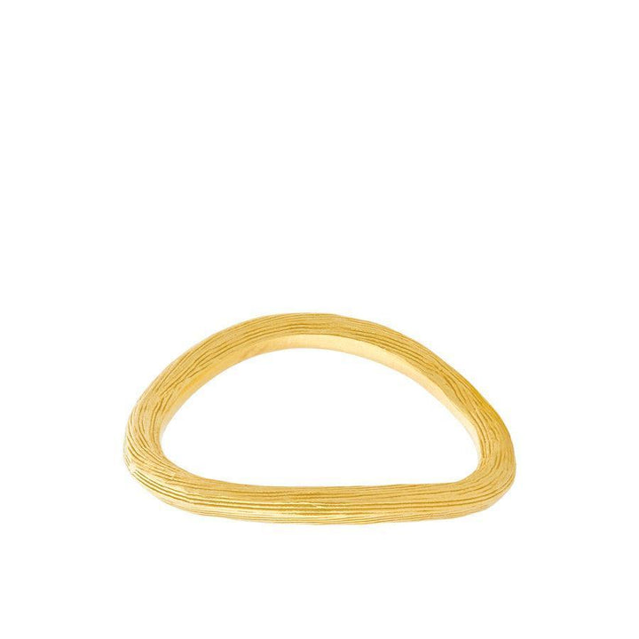 Pernille Corydon Elva Midi Ring with organic shape in matte gold finish, Model R-248-GP-R-248-GP-001-1.