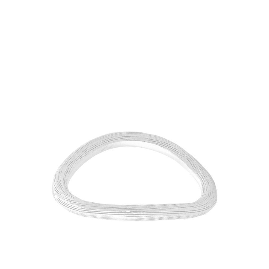 Pernille Corydon Elva Midi Ring, silver ring with organic shape and slightly brushed texture. Model R-248-S-R-248-S-001-1