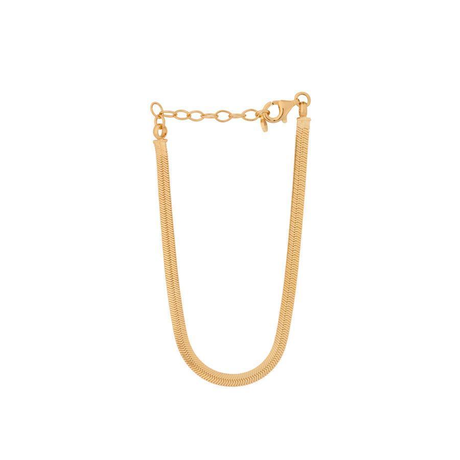 Pernille Corydon Thelma Bracelet in gold with adjustable chain, elegant and simple design. Model B-698-GP.