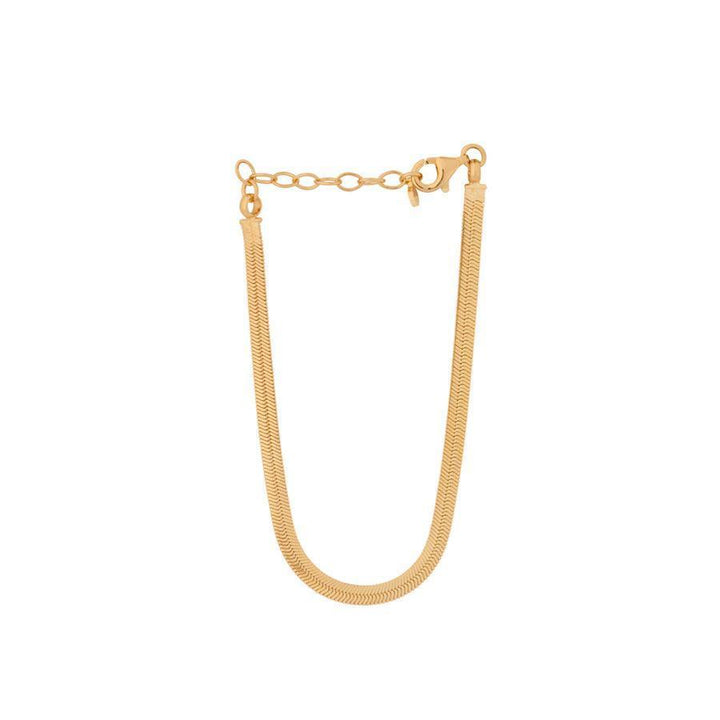 Pernille Corydon Thelma Bracelet in gold with adjustable chain, elegant and simple design. Model B-698-GP.
