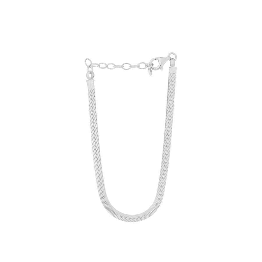 Pernille Corydon Thelma Bracelet shows a silver bracelet with classic chain and adjustable clasp. Model B-698-S