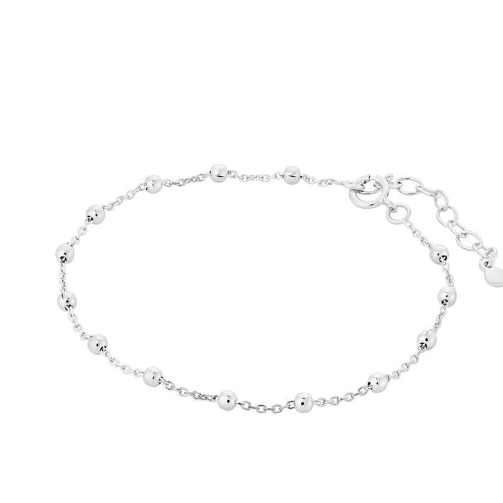 Pernille Corydon Vega Bracelet Silver with small shiny balls, adjustable chain. Model B-718-S.