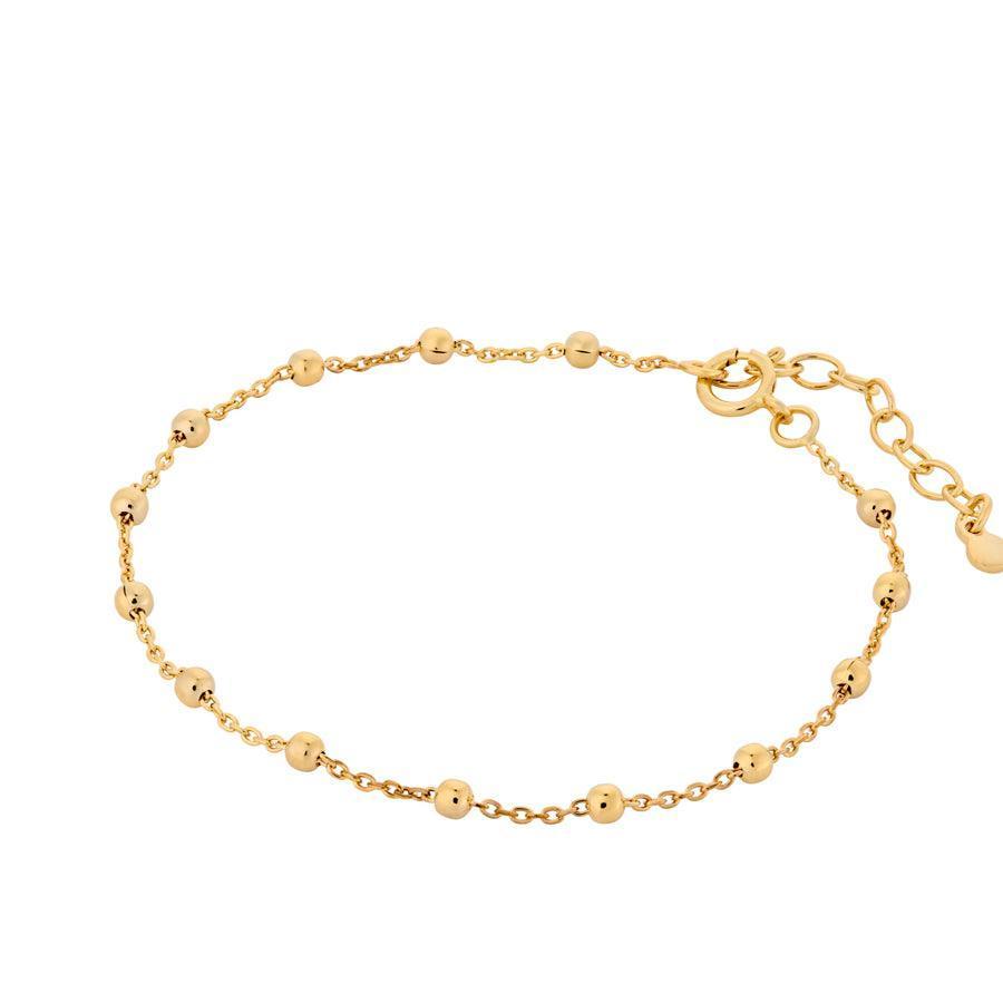 Pernille Corydon Vega Bracelet shows a simple bracelet in gold-plated silver with small ball details. Model B-718-GP