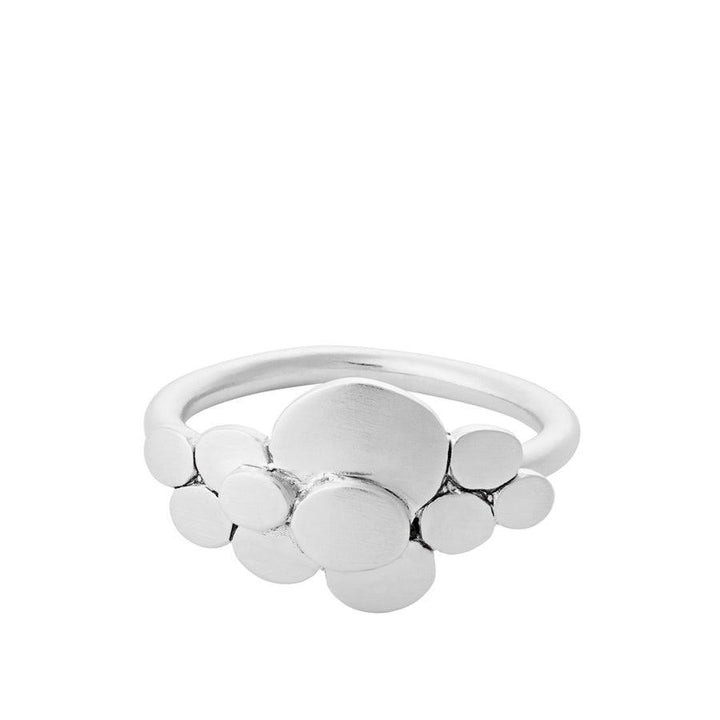 Pernille Corydon Vintage Ring Silver with unique, organic circle design on white background. Model R-058-S