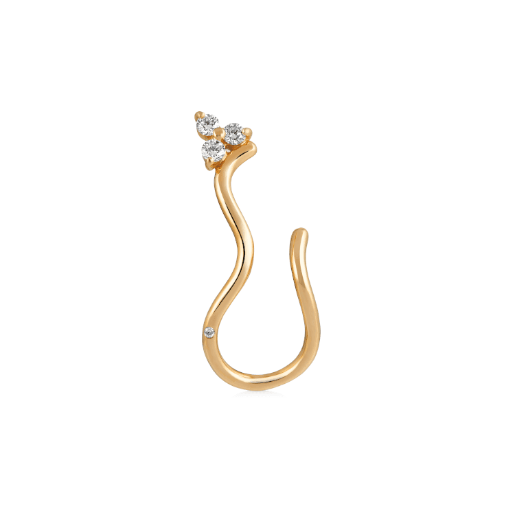 Ro Copenhagen 18kt Fryd Wave Diamant Ørestik Højre - Øreringe - 108105
