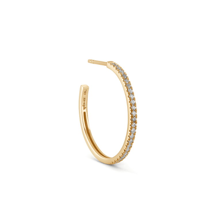 Ro Copenhagen 18kt Rock Classic Diamant Creol - Øreringe - 119258