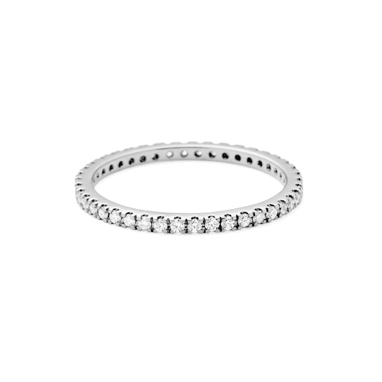 Ro Copenhagen 18kt Rock Classic diamant ring i hvidguld, forside, model 73277