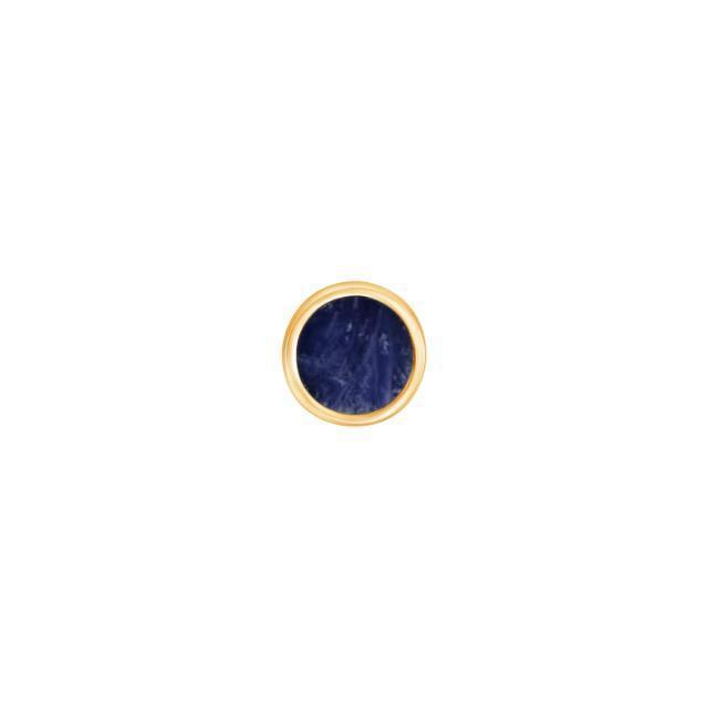 Son of Noa Orestik with sodalite, round pendant in gold-colored metal with blue stones, Model 325184-3