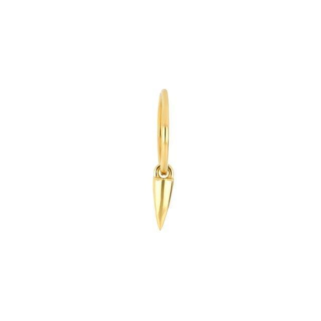 Son of Noa silver-plated creole spike earring in shiny gold color, minimalist design. Model 329035-3-2