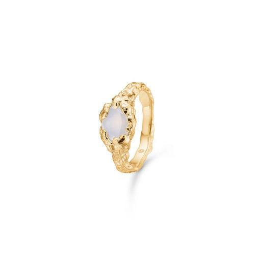 studio-z-light-magma-ring-solar gold-plated with organic, golden texture and light stone, Model 8247823-8247824-001