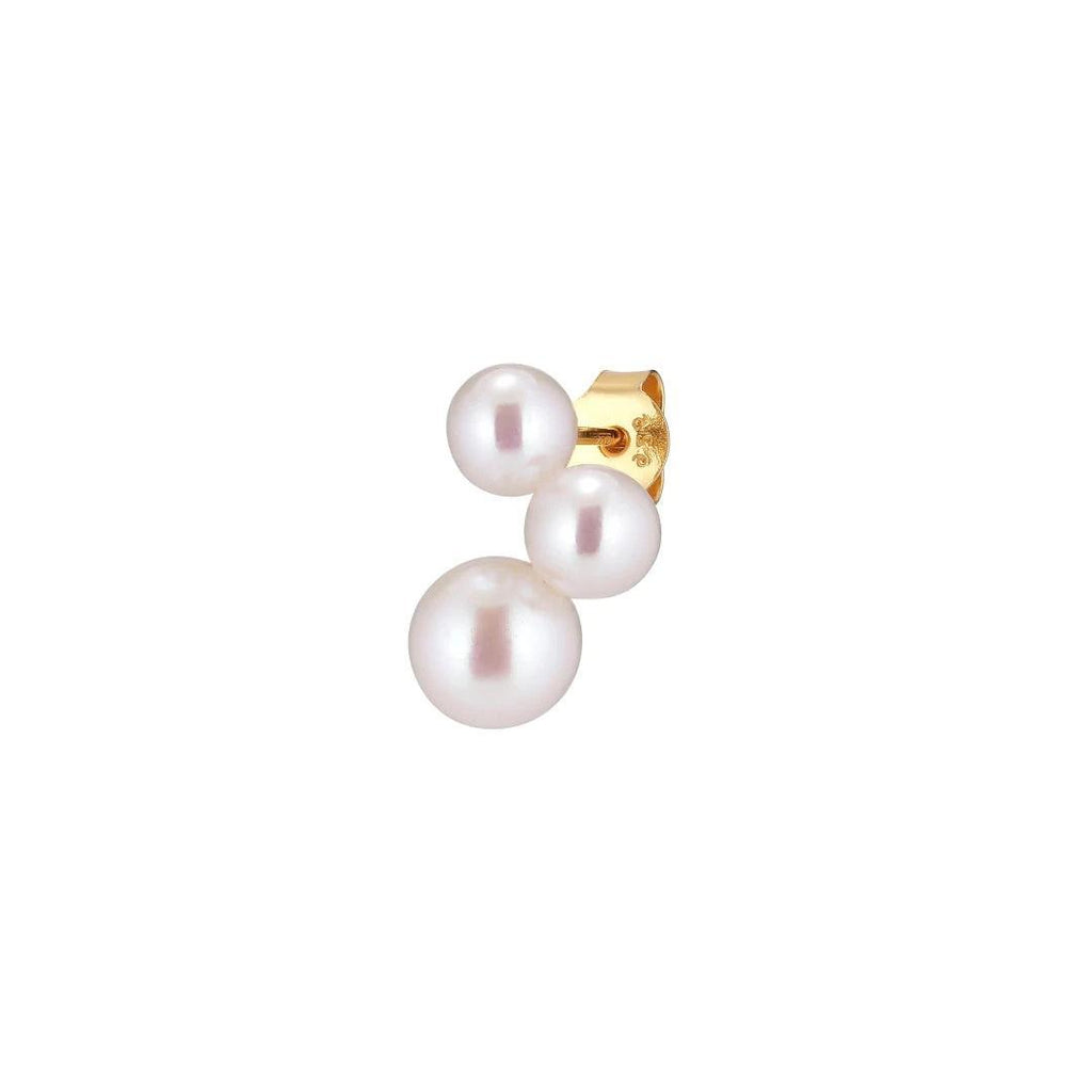 The Earring Shop Trois Left Perle Ørestik - FW2124 - Øreringe - FW2124